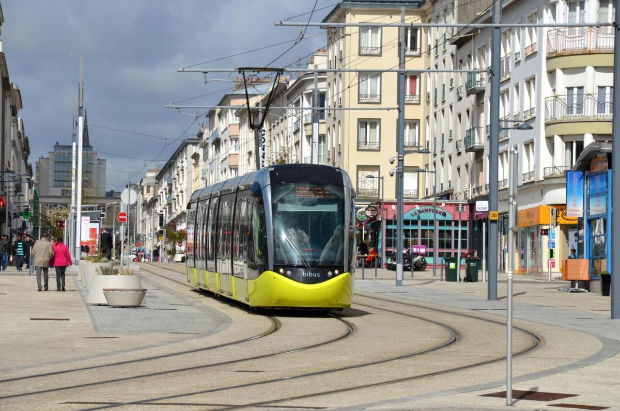 Gwer - Studio Neuf Hypercentre Terrasse Privee Apartment Brest Bagian luar foto